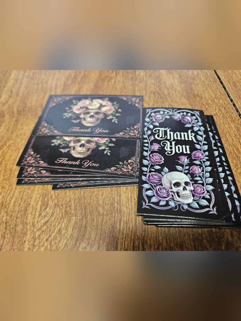 Floral Skull Thank You Cards